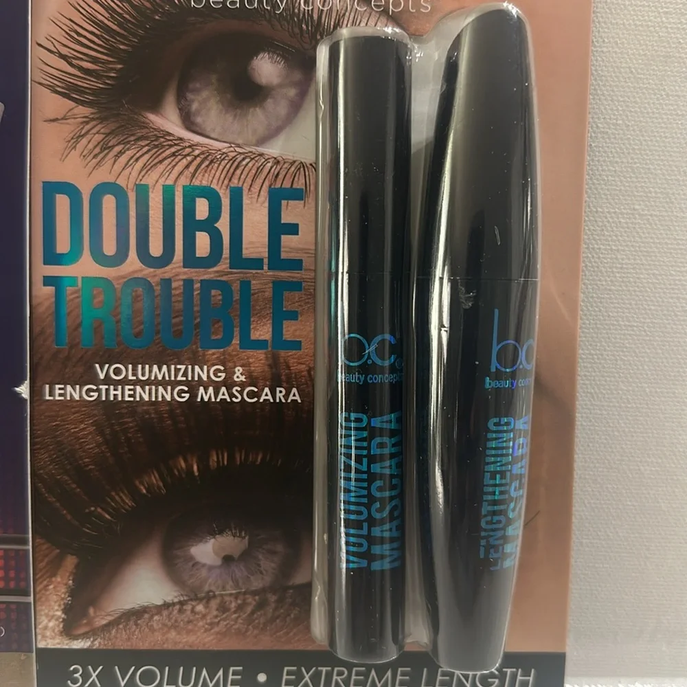 Beauty Concepts Mascara Bundle - Extreme Length 3X and Double Trouble Mascaras.